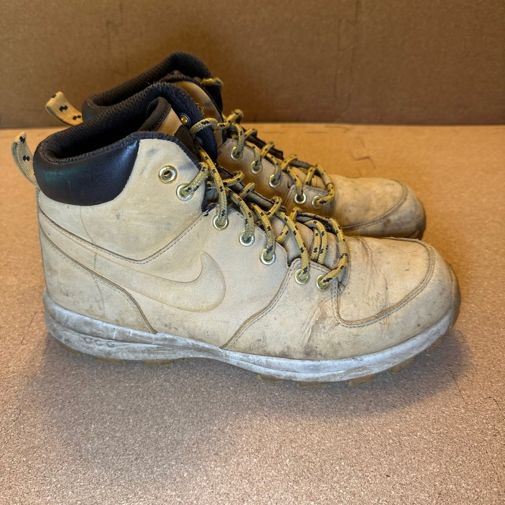 Nike ACG Manoa Leather Hiking Boots Hay Velvet Brown 454350-700 Mens 8.5